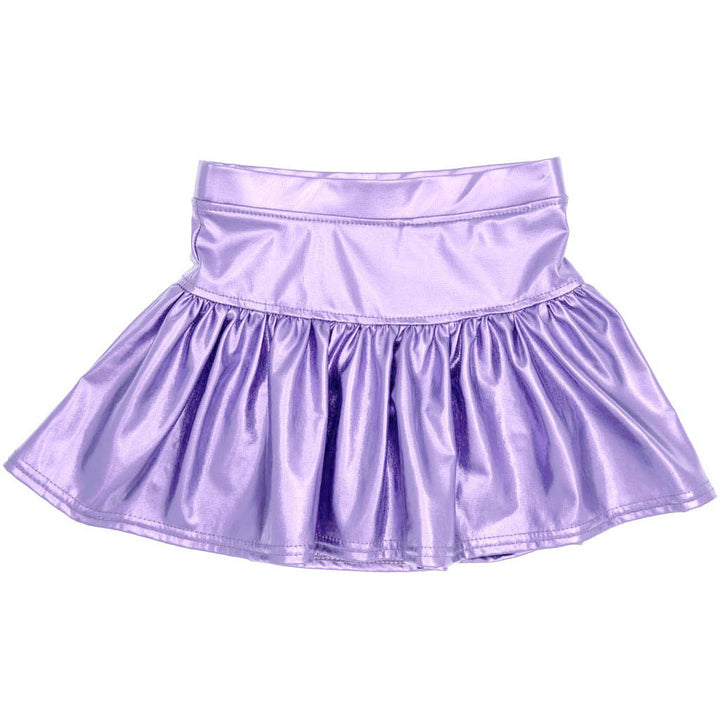 Silk Metallic Gathered Skort