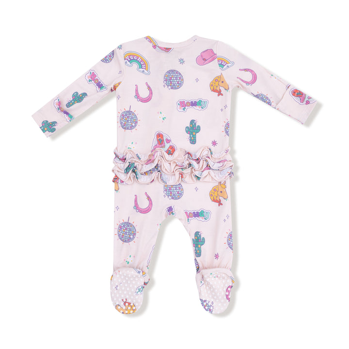 2 Way Zipper Ruffle Back Footie