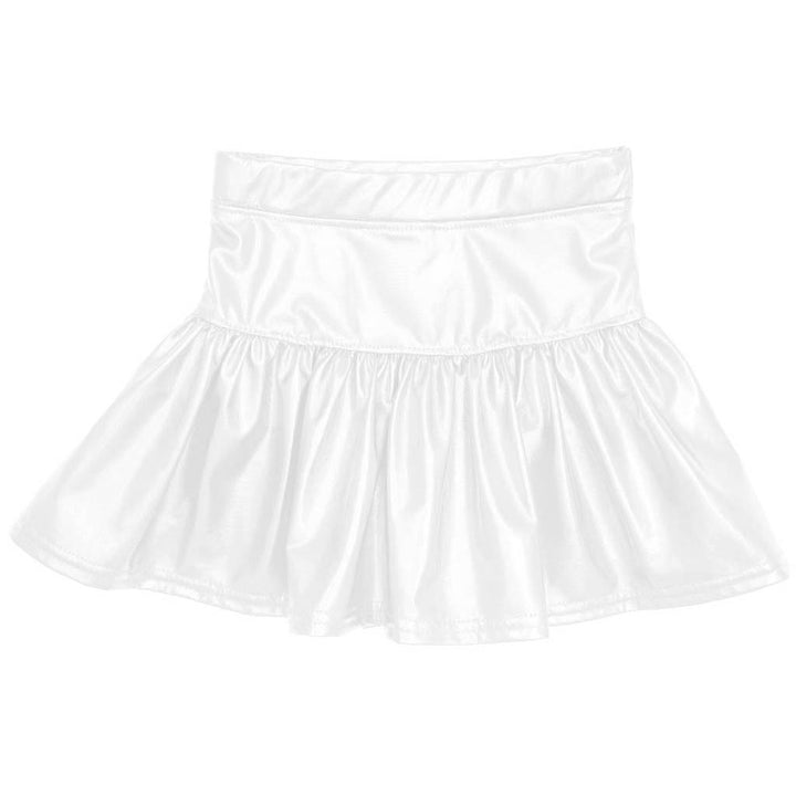 Silk Metallic Gathered Skort