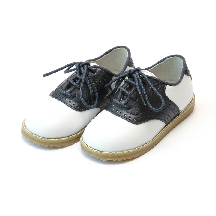 Luke Two Tone Leather Saddle Shoes