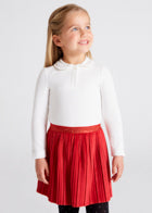 Velvet Accordion Pleat Skirt