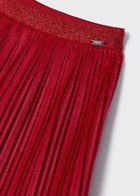 Velvet Accordion Pleat Skirt
