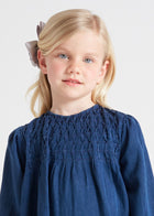 Denim Smocked Top Dress