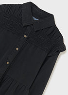 Ruffle Sleeve Denim Dress