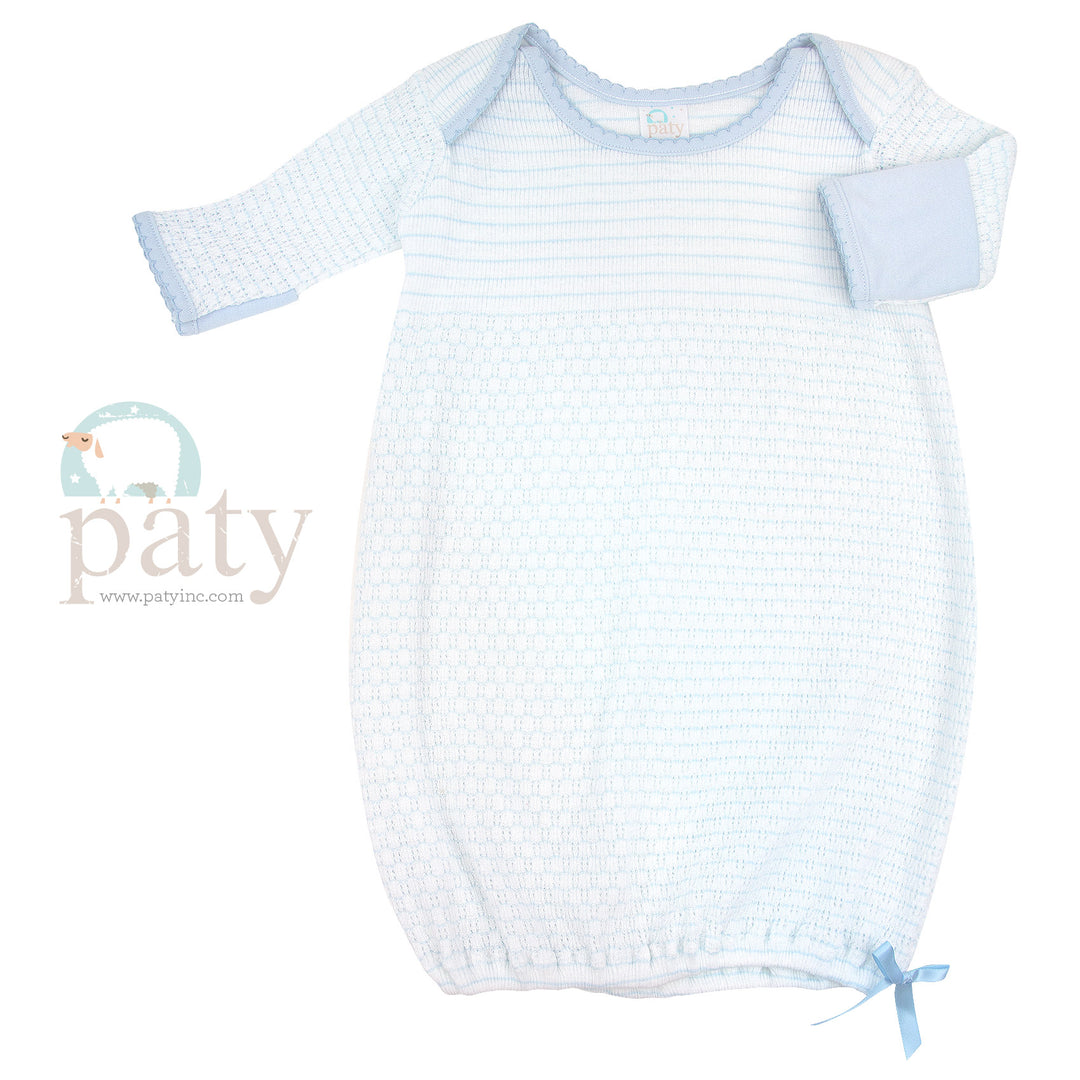 Solid Color Paty Knit Lap Shoulder Gown