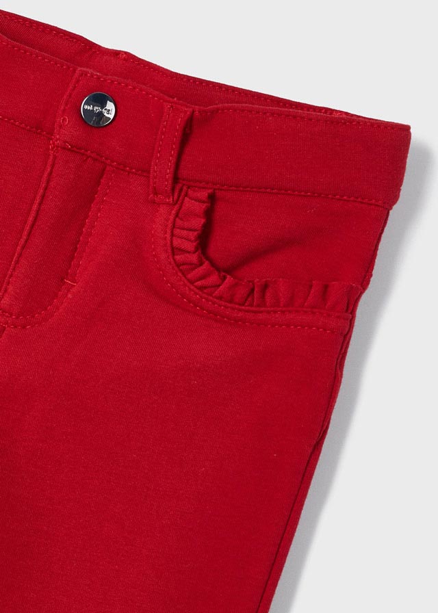 Ruffle Pocket Fleece Basic Trouser