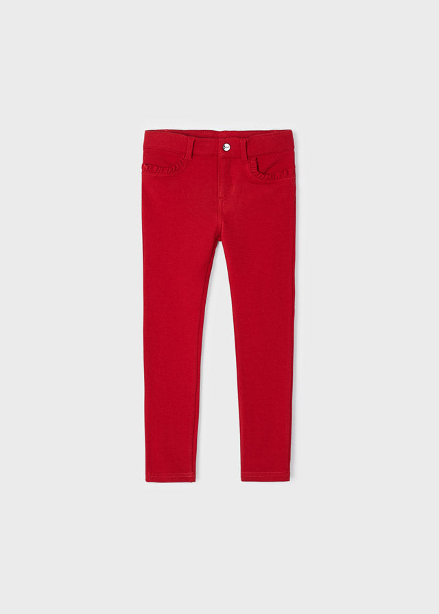 Ruffle Pocket Fleece Basic Trouser