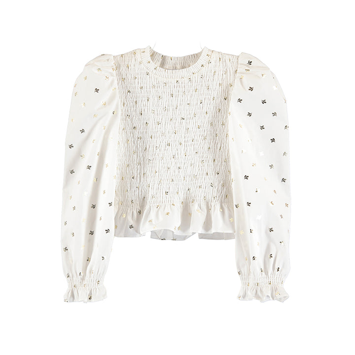 Puff Sleeve Smocked Shirt