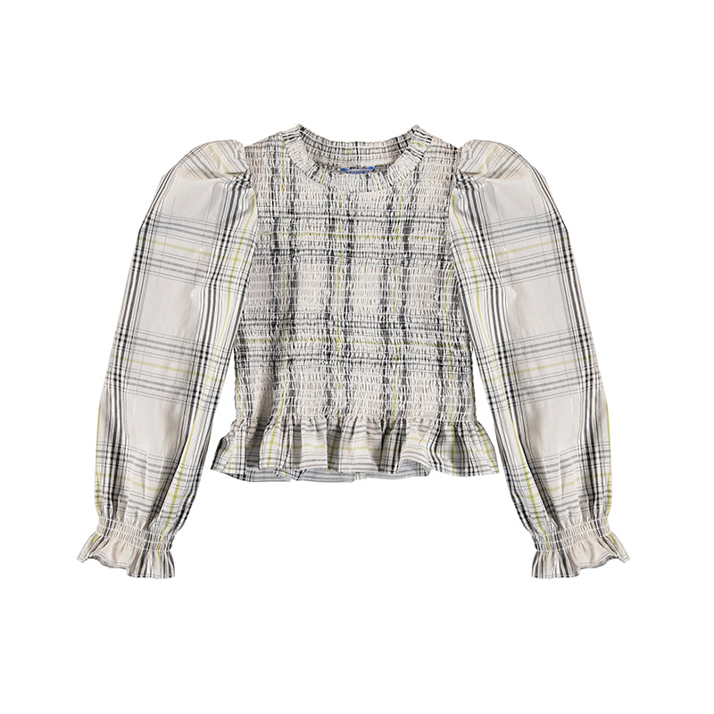 Puff Sleeve Smocked Shirt