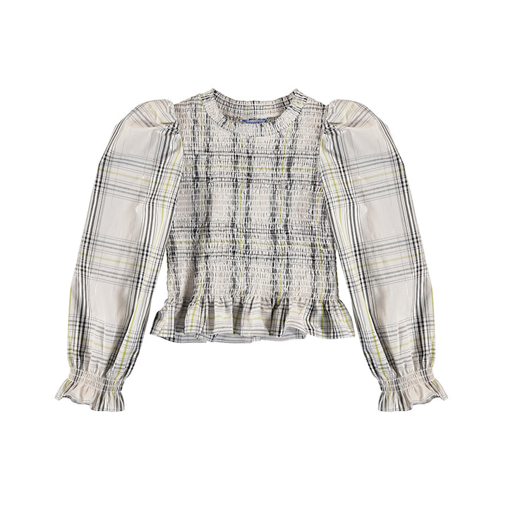 Puff Sleeve Smocked Shirt