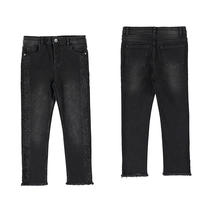 Ankle Studded High Waist Jean