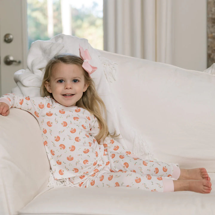 Sweet Pea PJ Set- Pink Pumpkin