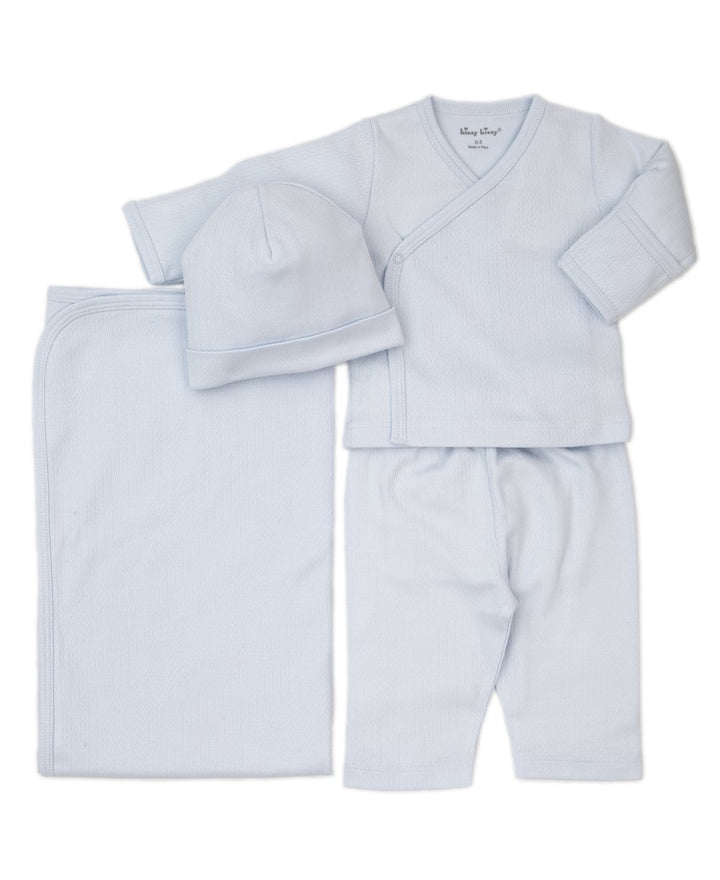 Take Me Home Blue Pointelle Bundle Set