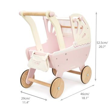 Retro Wooden Doll Pram