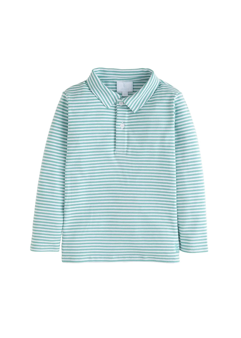 Long Sleeve Striped Polo