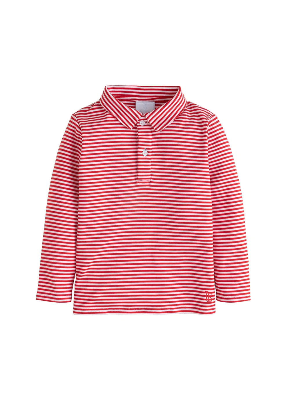 Long Sleeve Striped Polo