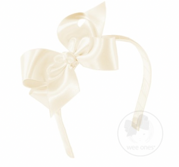 Satin Bow on Headband