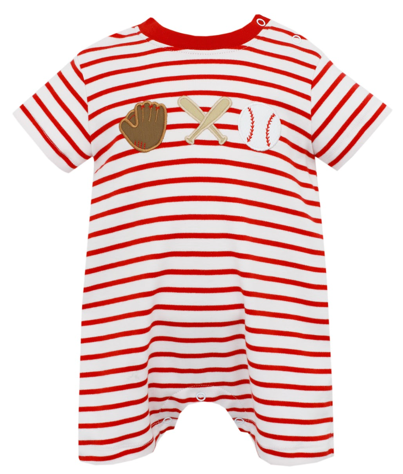 Stripe Knit Boys Romper