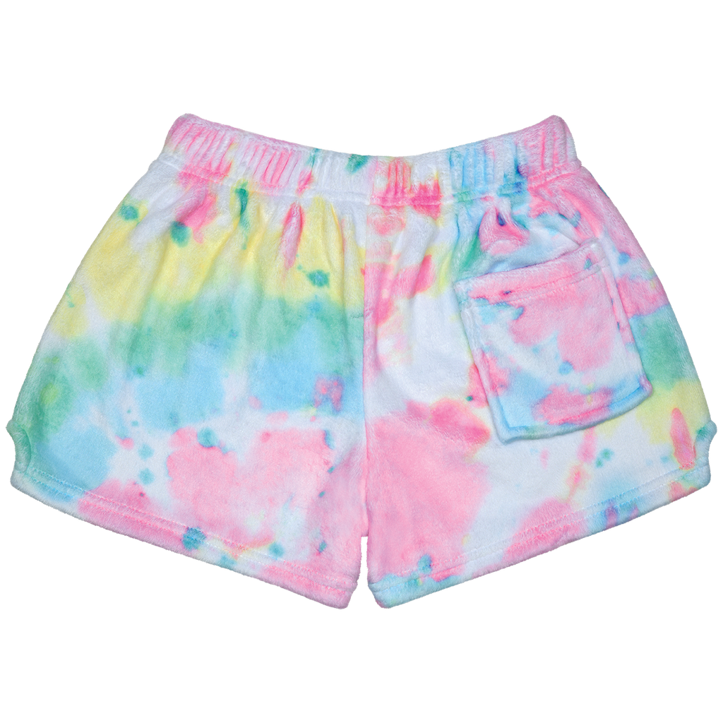 Swirl Tie Dye Plush Shorts