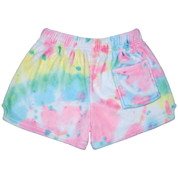 Swirl Tie Dye Plush Shorts