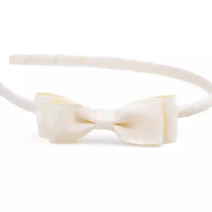 Solid Grosgrain Bow Headband