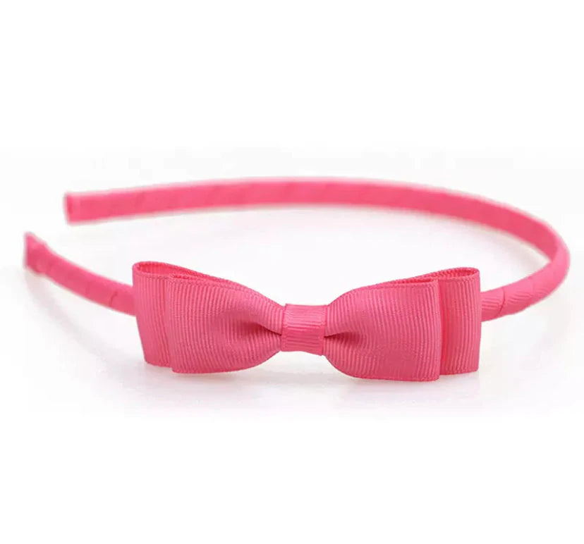 Solid Grosgrain Bow Headband