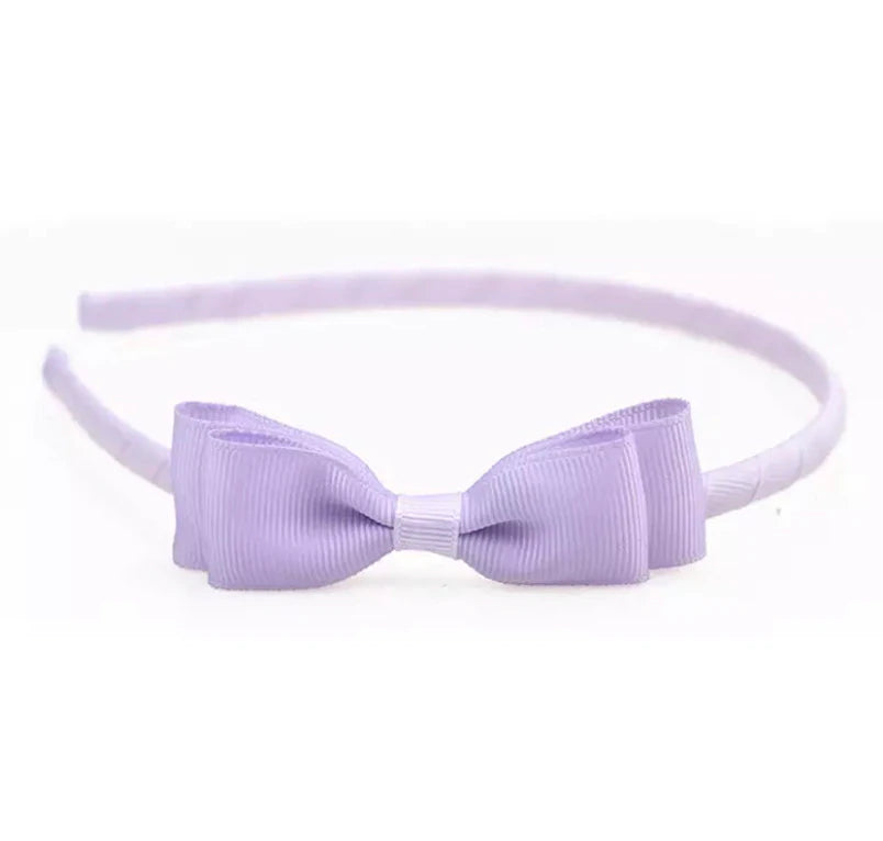 Solid Grosgrain Bow Headband