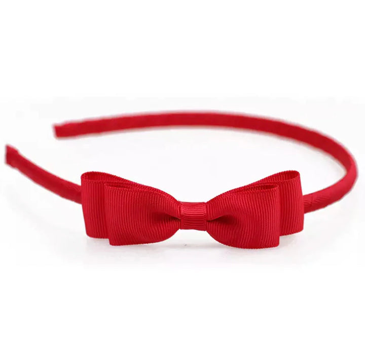 Solid Grosgrain Bow Headband