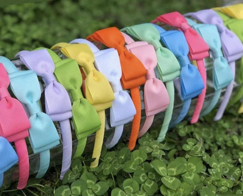 Solid Grosgrain Bow Headband