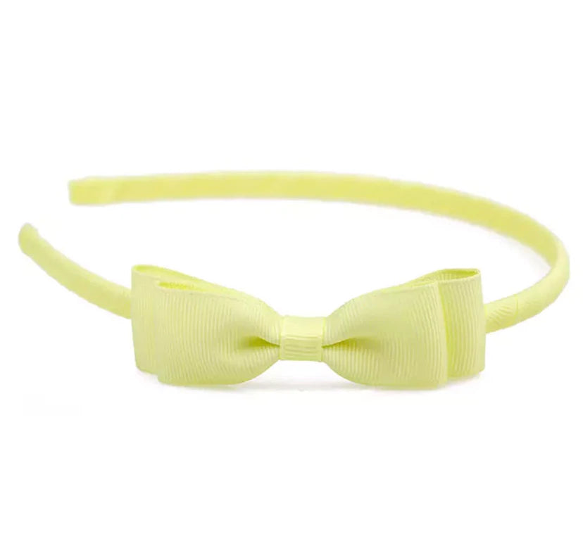 Solid Grosgrain Bow Headband
