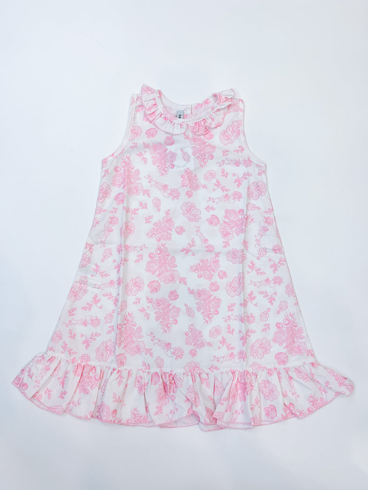 Floral Print Sleeveless Gown