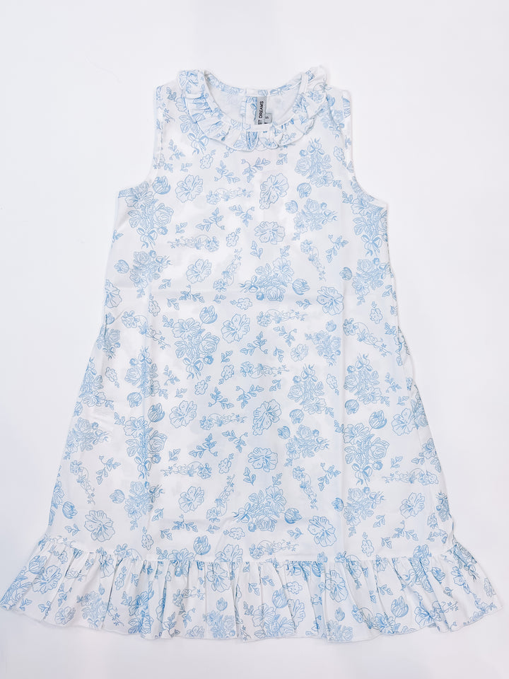 Floral Print Sleeveless Gown