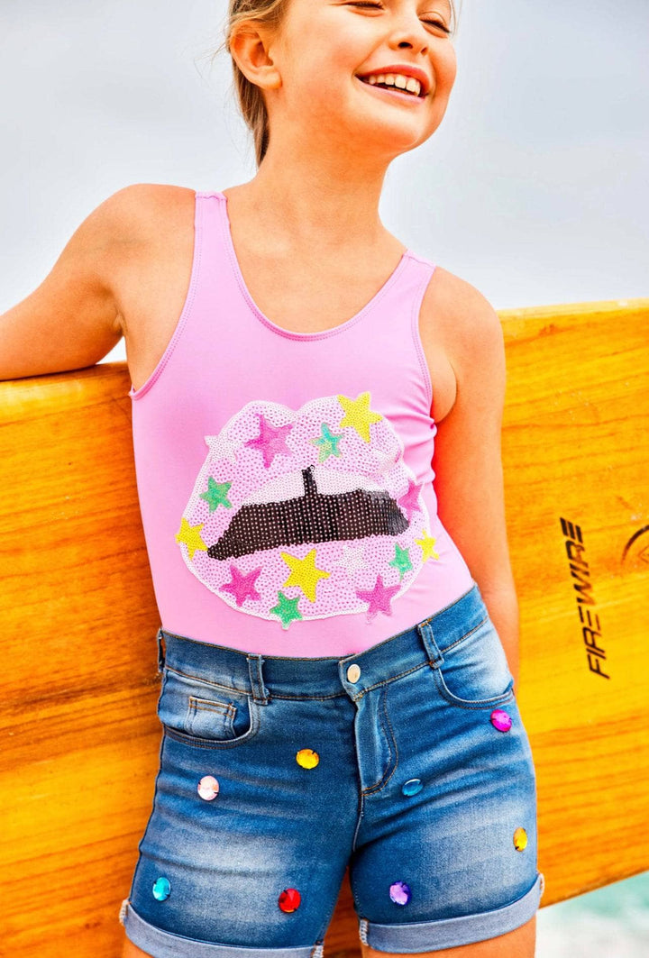 Rainbow Gem Jean Shorts