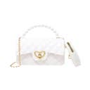 Jelly Quilted Heart Lock Bag with Coinpurse